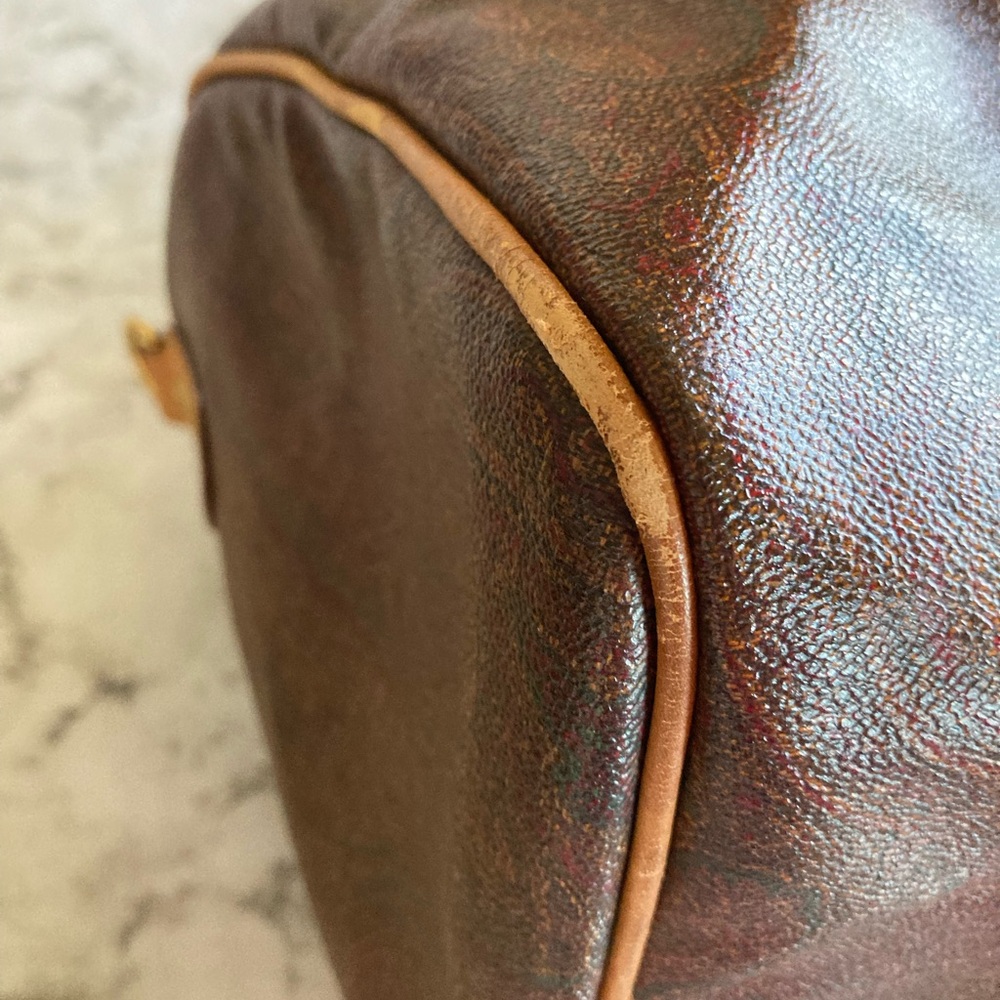 ETRO Milano Burgundy Maroon paisley vintage Duffel Bag - Picture 3 of 14